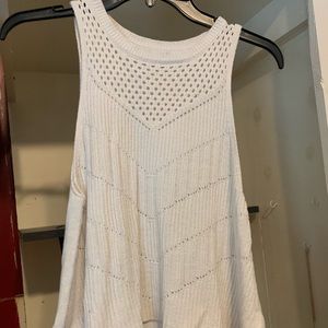 High neck crochet top